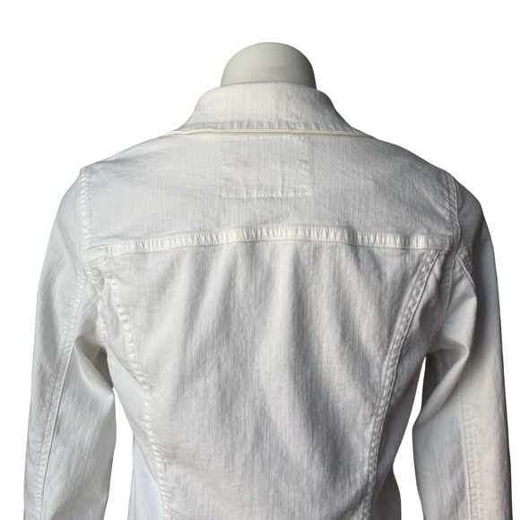 AG Adriana Goldschmied Robyn White Denim Jacket, Sz Lg - Picture 10 of 16